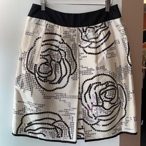 Etcetera silk/wool blend skirt
